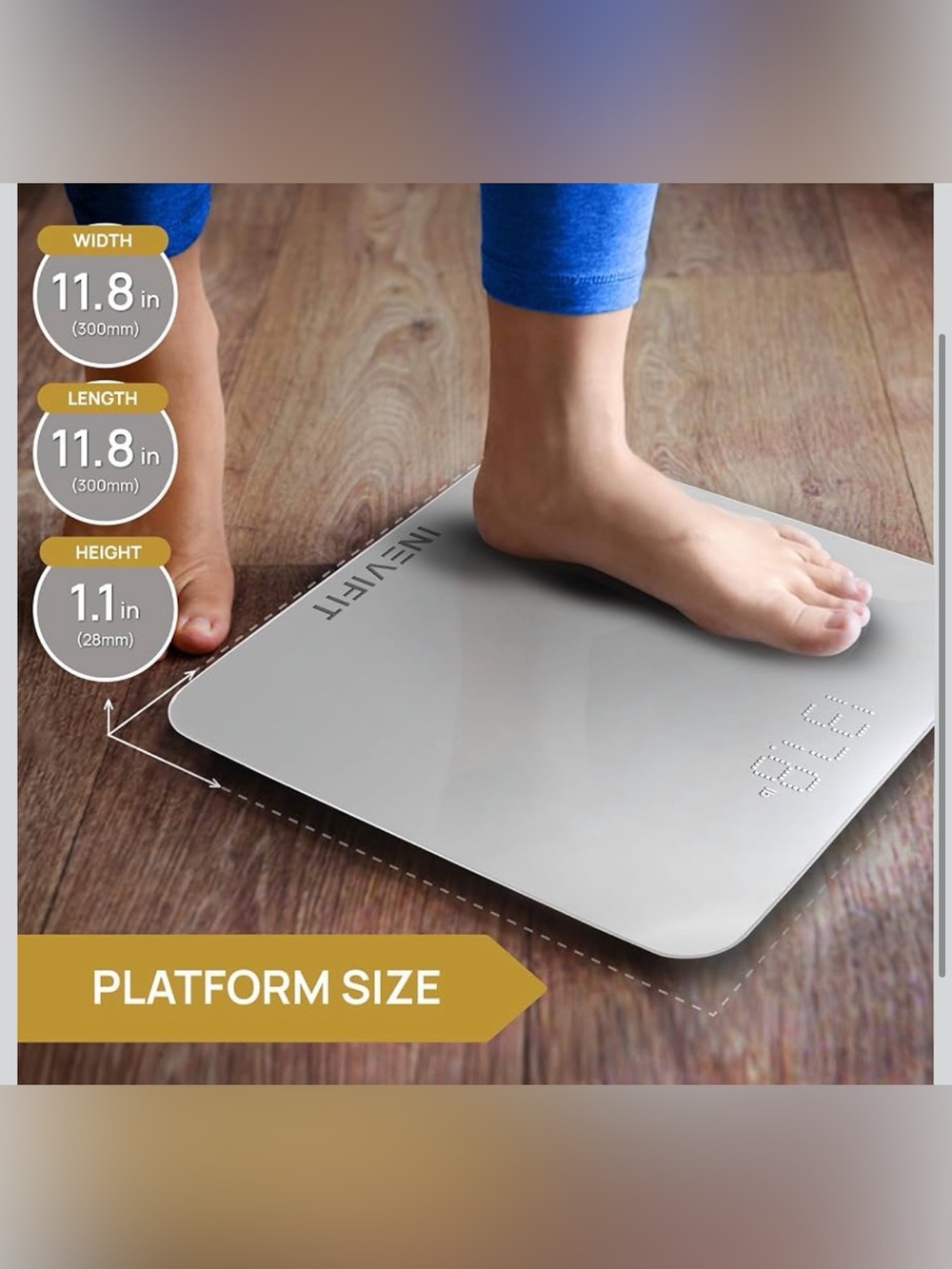 INEVIFIT Premium Digital Bathroom Scale for Body Weight